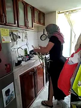 NAJWA-ARAB — Full nude in kitchen