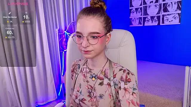 VioletShine — play with drool close to the camera